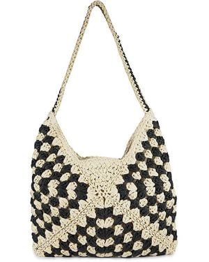 Hat Attack Jade Textured Two Tone Shoulder Bag - Metallic
