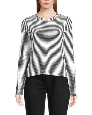Rag & Bone Slub Long-Sleeve Crewneck T-Shirt - Grey