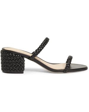 Saks Fifth Avenue Strappy 60Mm Leather Sandals - Black