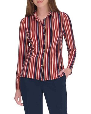 Tommy Hilfiger Striped Long Sleeve Shirt - Red