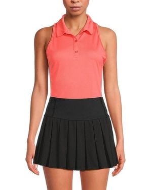 DKNY Court Pique Racerback Tank Top - Red