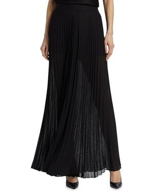 Alice + Olivia Athena Pleated Wide-Leg Pants - Black