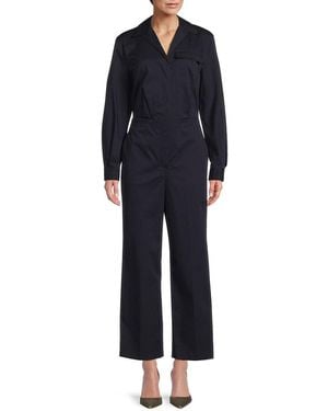 Theory Peak Lapel Jumpsuit - Blue