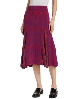 Wales Bonner Nile Space-Dye Midi-Skirt - Purple