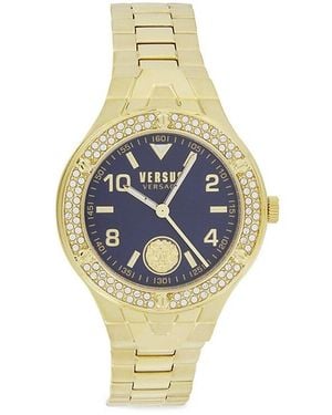 Versus Versus Vittoria Crystal Ip & Enamel Dial Bracelet Watch/38Mm - Metallic