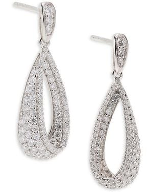 Effy 14K & 1.26 Tcw Lab-Grown Diamond Teardrop Earrings - White