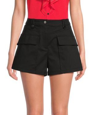 Ramy Brook Flap Pocket High-Rise Shorts - Black