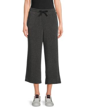 Bobeau Ember Drawstring Cropped Pants - Black