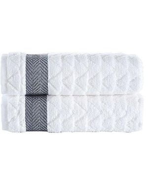 Brooks Brothers 2-piece Turkish Cotton Hand Towel Set - White