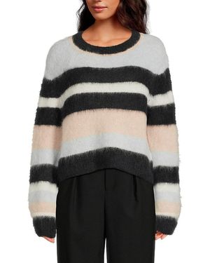 Ba&sh Maria Striped Alpaca Wool Blend Jumper - Grey