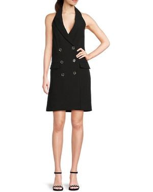 DKNY Double-Breasted Blazer Minidress - Black