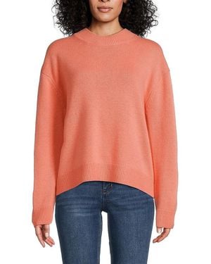 Twp Dropped Shoulder Cashmere Jumper - Orange