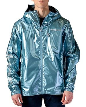 Woodpecker Iridescent Waterproof Windbreaker - Blue