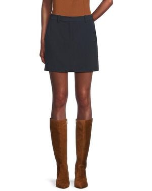 Theory Trouser-Front Miniskirt - Blue