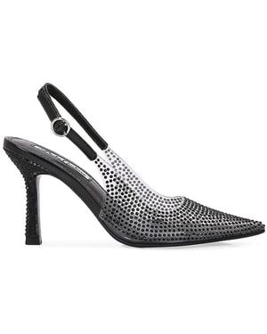 Ninety Union Irene 90Mm Clear Rhinestone Slingback Pumps - Metallic