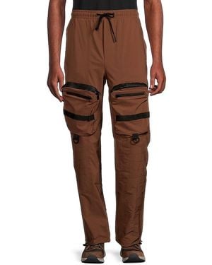 American Stitch Another Day Drawstring Cargo Trousers - Brown