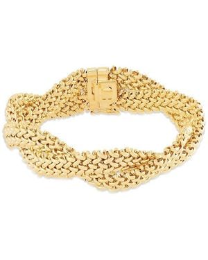 Saks Fifth Avenue 14K 2-Row Intertwined Tessere Bracelet - Metallic