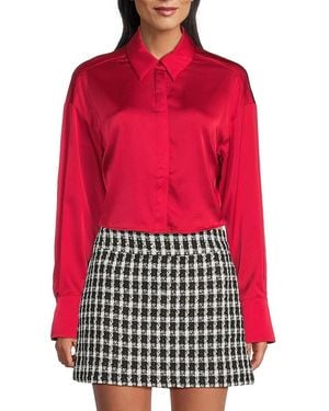 Walter Baker Montana Cropped Shirt - Red