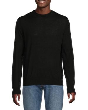 Bruno Magli 'Classic Fit Merino Wool Crewneck Jumper - Black