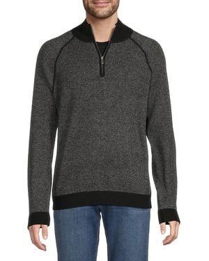Magaschoni Cashmere Quarter Zip Pullover - Natural