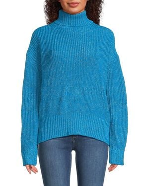 French Connection Jayla Turtle Neck Jumper - Blue
