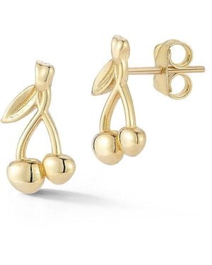 Saks Fifth Avenue 14K Cherry Stud Earrings - Metallic