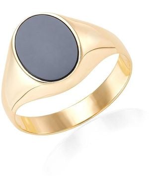 Saks Fifth Avenue 14K & Onyx Signet Ring - Blue
