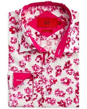 Elie Balleh Slim Fit Floral Shirt - Pink
