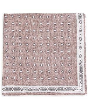 Brunello Cucinelli Dot Print Silk Pocket Square - Pink