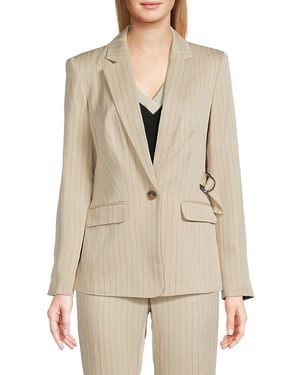 DKNY Pinstripe Blazer - Natural