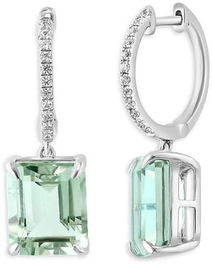 Effy Sterling, Amethyst & Sapphire Drop Earrings - White