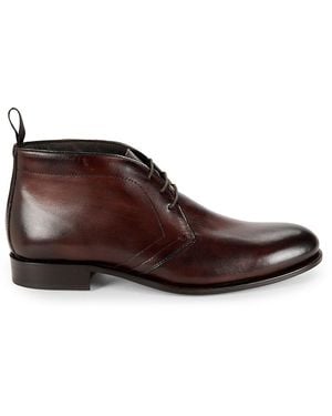 Saks Fifth Avenue Leather Chukka Boots - Brown