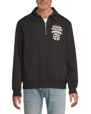 Starter Graphic Terry Pullover Sweatshirt - Black