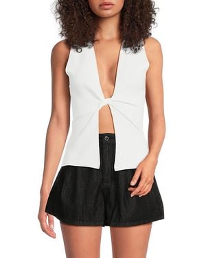 WeWoreWhat Twist-Front Top - White