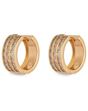 Eye Candy LA Luxe Daphne Goldtone & Cubic Zirconia Cuff Earrings - White