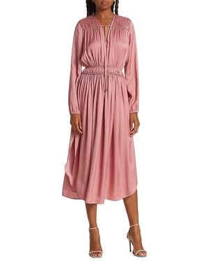 Tahari Whisper Shirred Dress