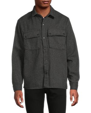Buffalo David Bitton Jerick Herringbone Shirt Jacket - Grey