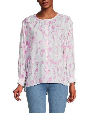 Saks Fifth Avenue 100% Linen Blouse - White