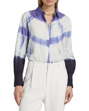 Kobi Halperin Cadia Tie-Dye Cotton Blouse - Blue