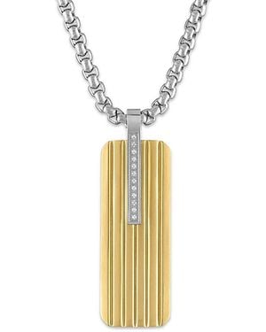 Esquire Ip Goldtone Stainless Steel & 0.6 Tcw White Diamond Pendant Necklace - Metallic