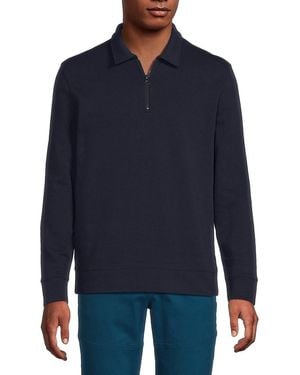 Vince French Terry Zip Up Pullover - Red