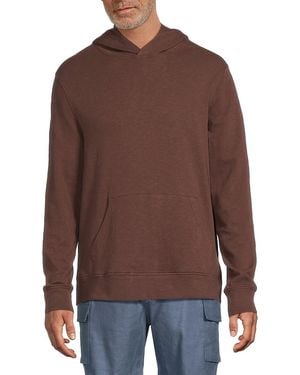 Onia Heathered Cotton Hoodie - Brown