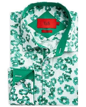 Elie Balleh Slim Fit Floral Shirt - Green