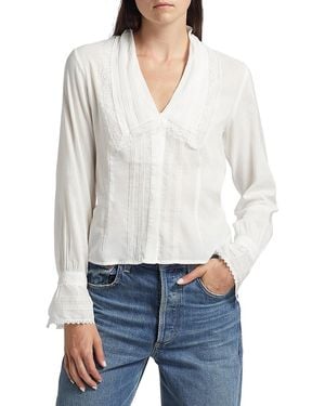 Reformation Vivi Cotton Voile Top - White
