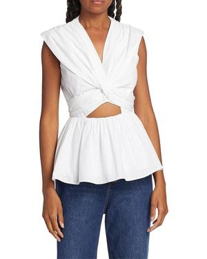 TOVE Leila Twisted Peplum Top - White