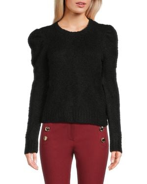 10 Crosby Derek Lam Locken Puff Sleeve Alpaca Blend Jumper - Black