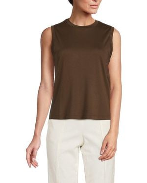 Vince Pima Cotton Tank - Brown