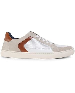 Steve Madden Colorblocked Leather Low-Top Sneakers - White