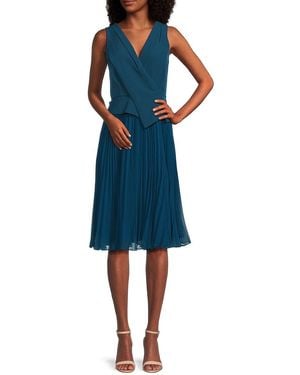 Kay Unger Orella Sleeveless Midi-Dress - Blue
