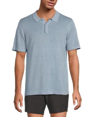Onia Linen Polo Shirt - Blue